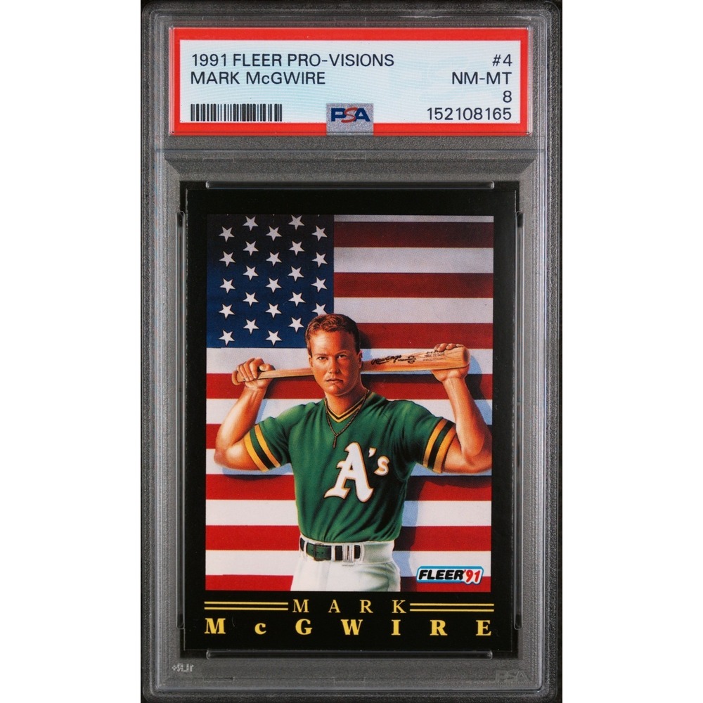 1991 FLEER PRO-VISION #4 MARK MCGWIRE PSA 8 NM - MINT low pop